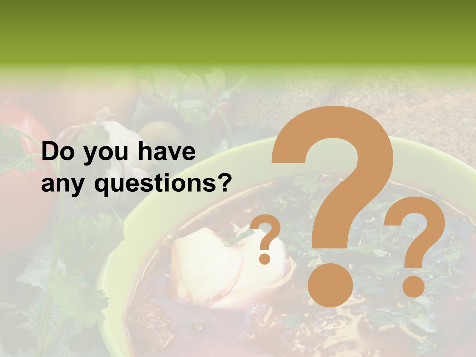 Bread Soup Dinner PowerPoint Template