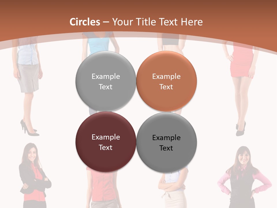 Female Shirt Blue PowerPoint Template