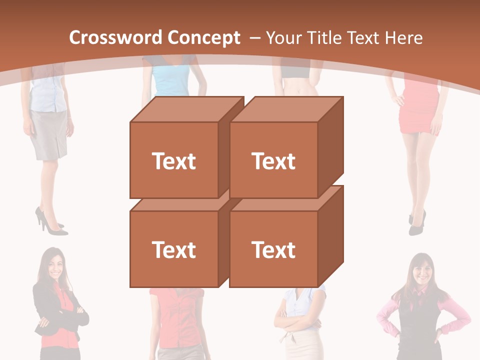 Female Shirt Blue PowerPoint Template