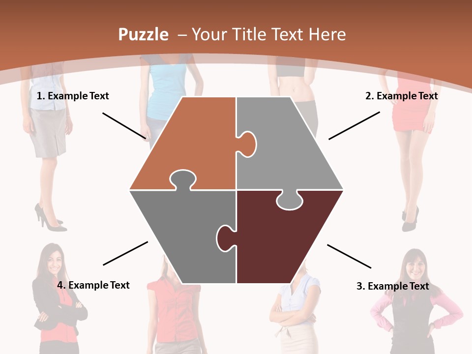 Female Shirt Blue PowerPoint Template