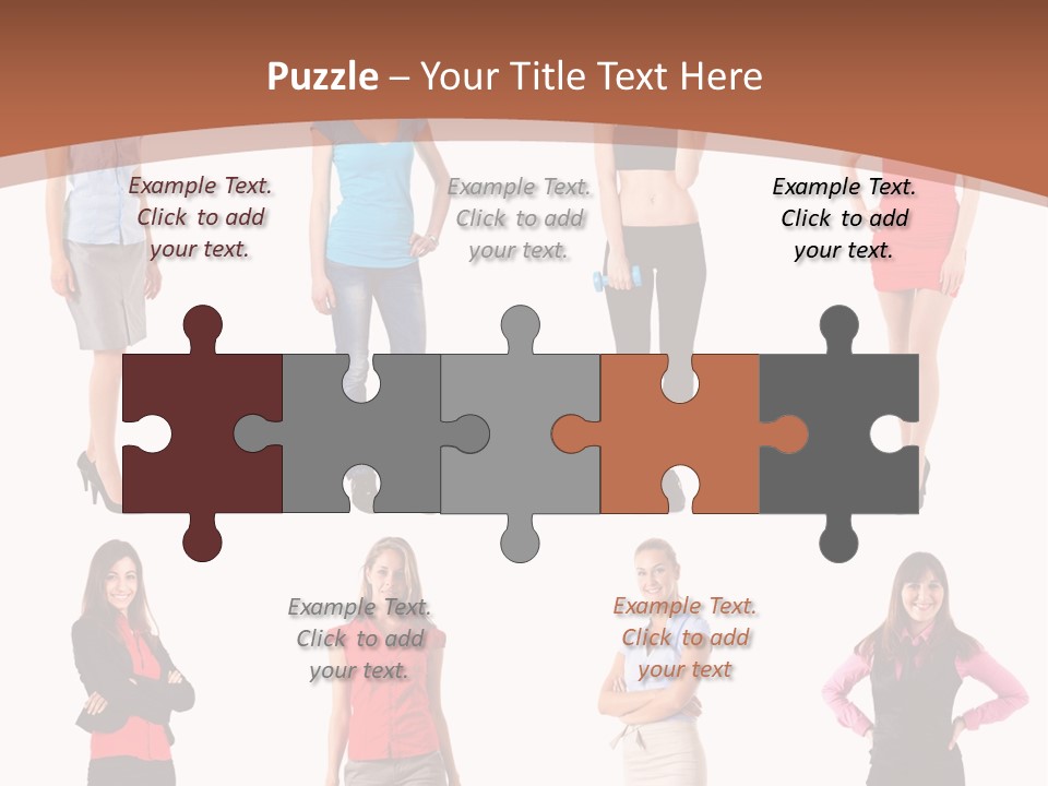 Female Shirt Blue PowerPoint Template