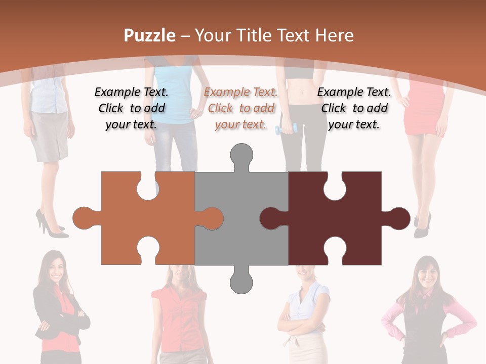 Female Shirt Blue PowerPoint Template