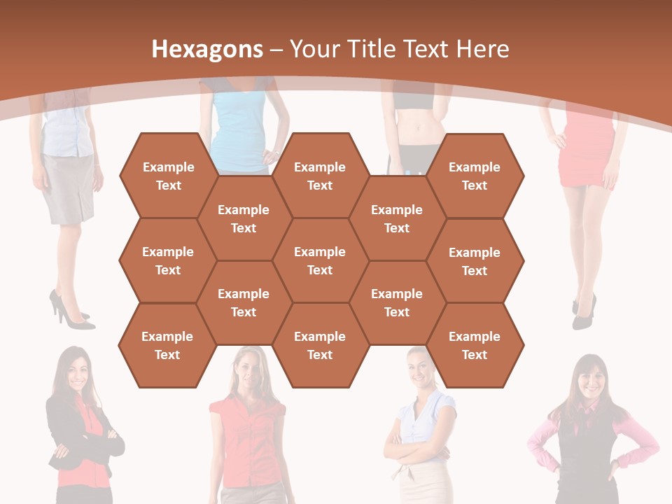 Female Shirt Blue PowerPoint Template