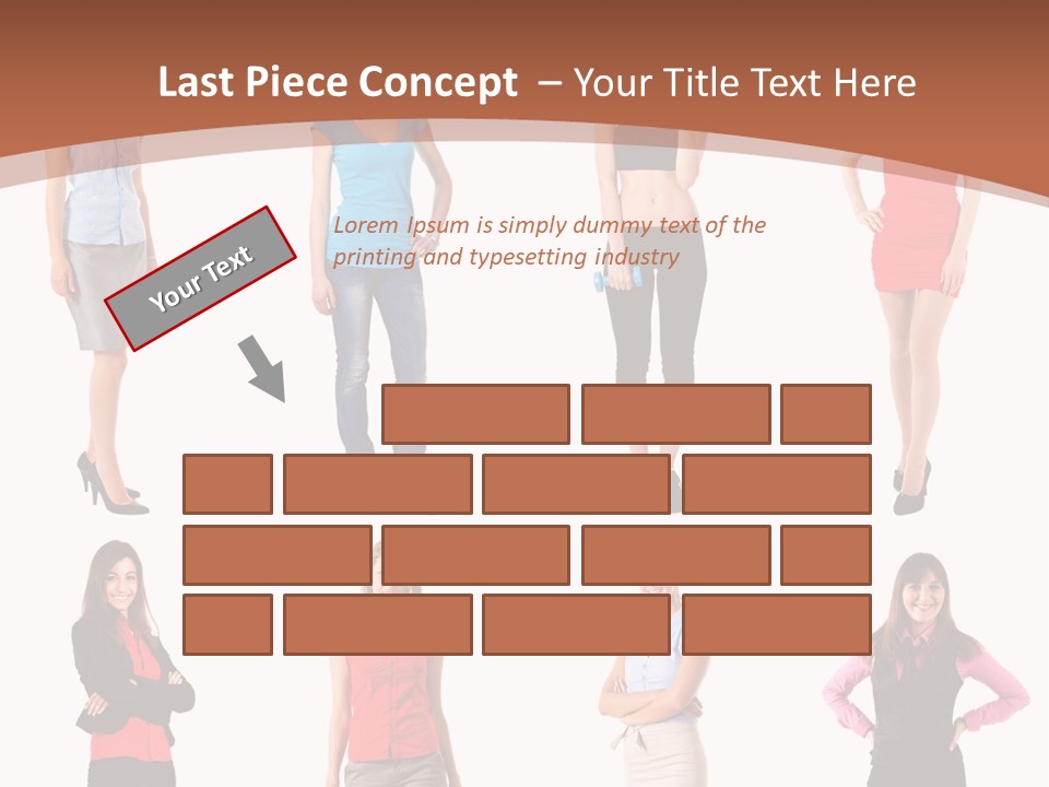 Female Shirt Blue PowerPoint Template