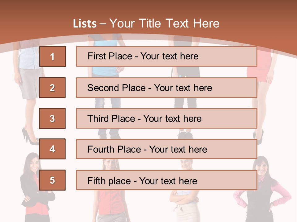Female Shirt Blue PowerPoint Template