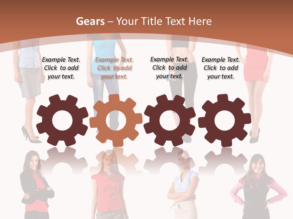 Female Shirt Blue PowerPoint Template