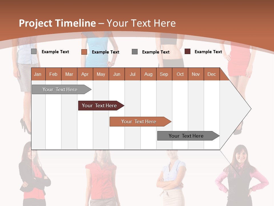 Female Shirt Blue PowerPoint Template