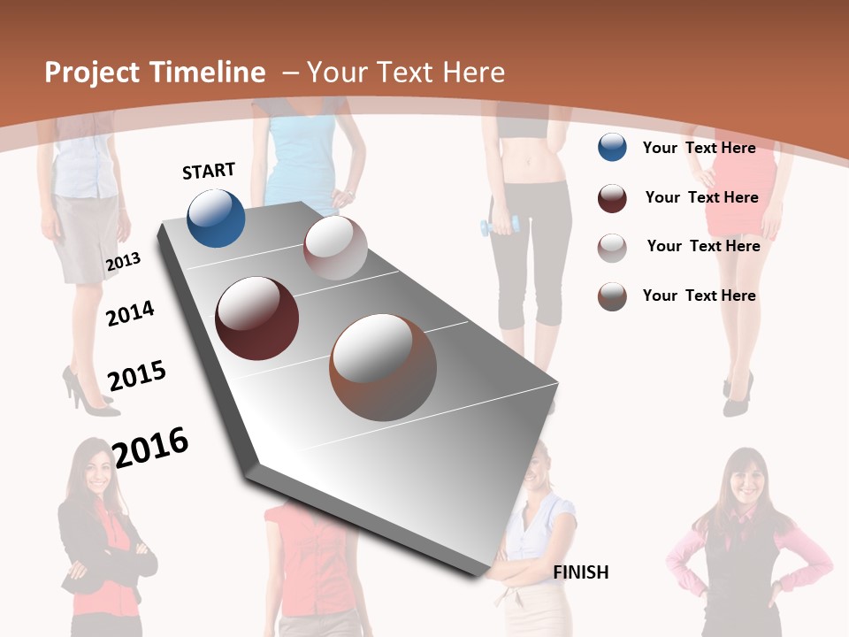 Female Shirt Blue PowerPoint Template