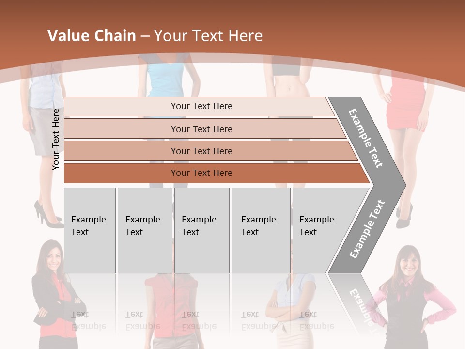 Female Shirt Blue PowerPoint Template