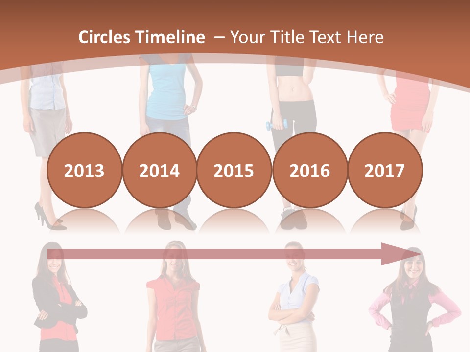 Female Shirt Blue PowerPoint Template