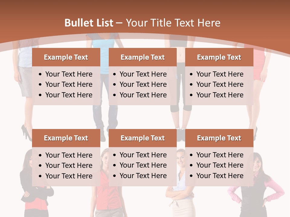 Female Shirt Blue PowerPoint Template