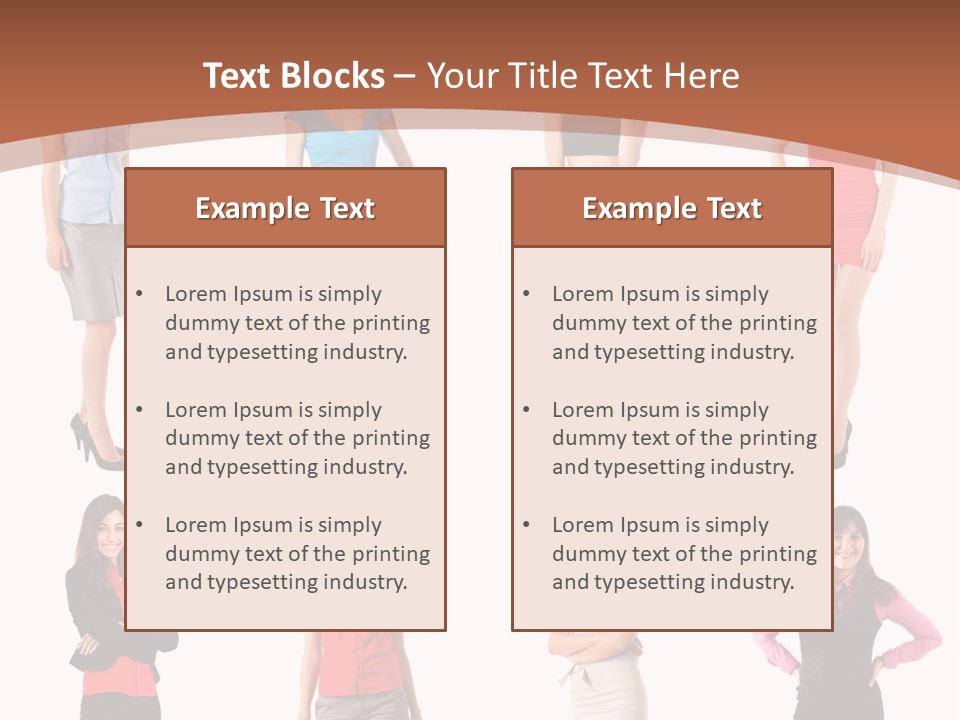 Female Shirt Blue PowerPoint Template