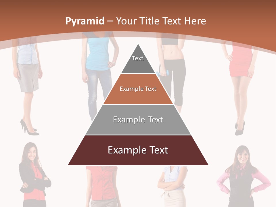 Female Shirt Blue PowerPoint Template