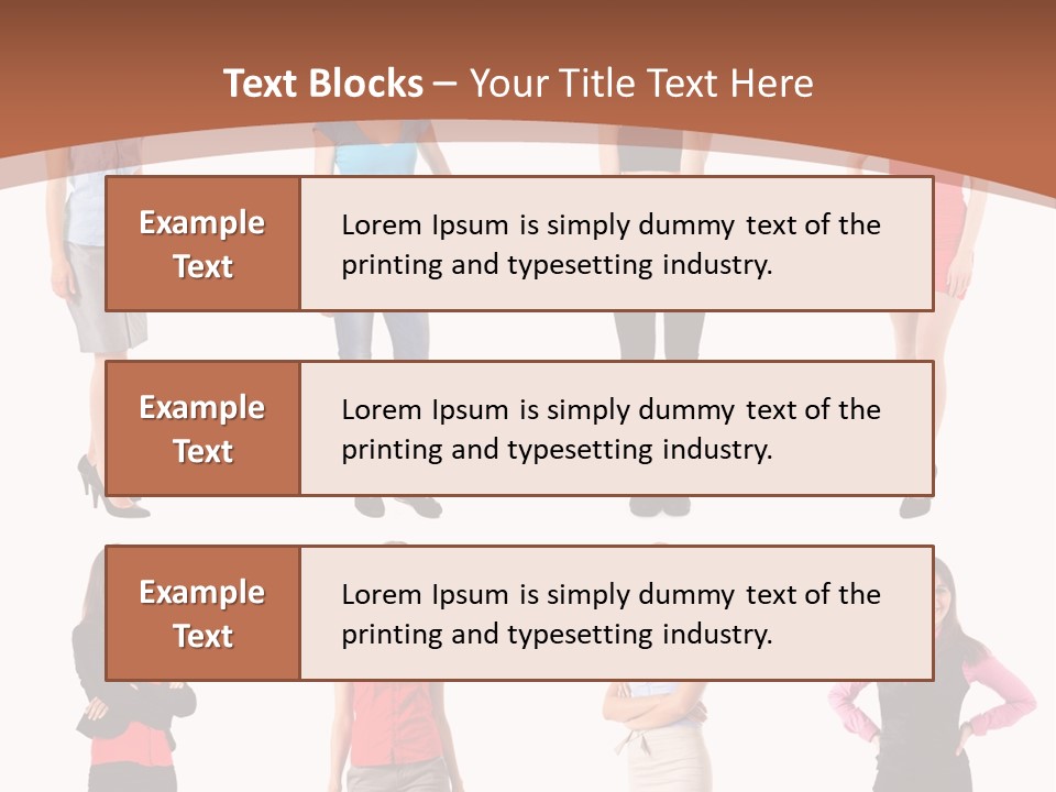 Female Shirt Blue PowerPoint Template