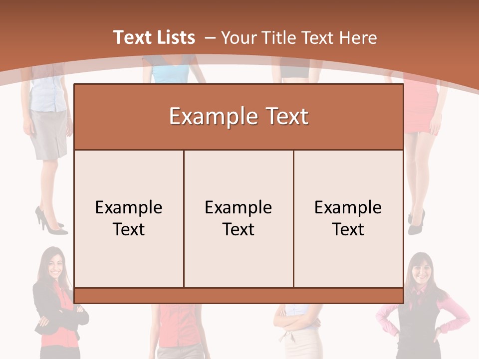 Female Shirt Blue PowerPoint Template