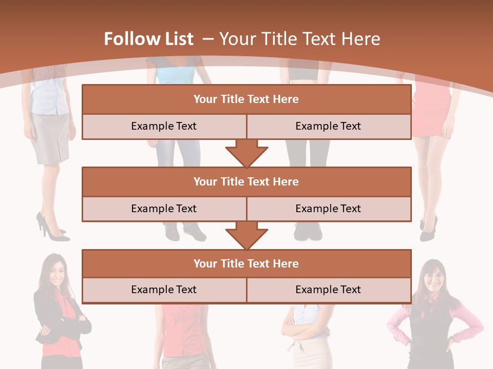 Female Shirt Blue PowerPoint Template