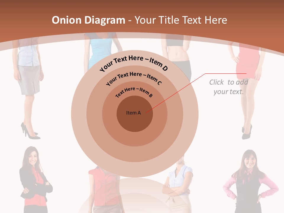 Female Shirt Blue PowerPoint Template