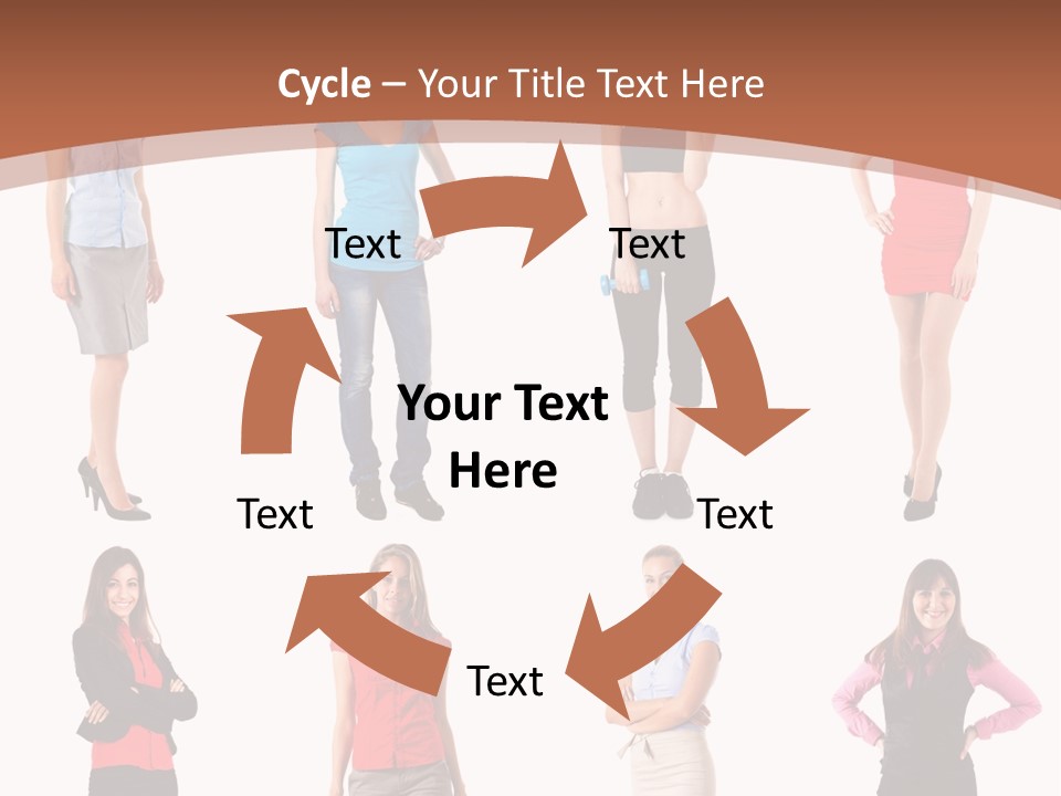 Female Shirt Blue PowerPoint Template