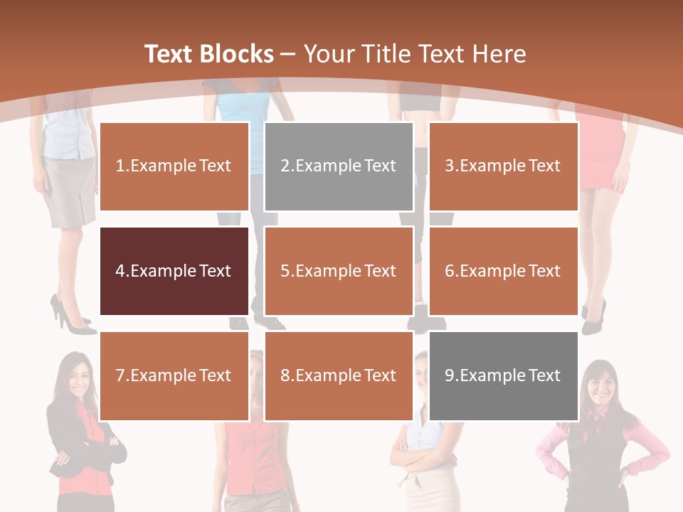 Female Shirt Blue PowerPoint Template