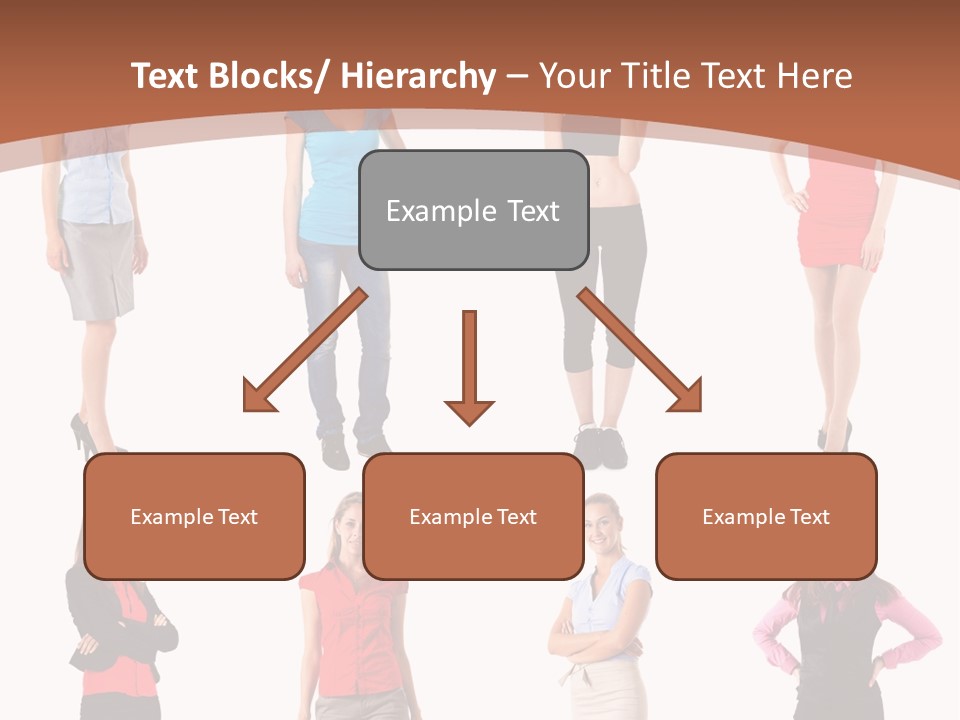 Female Shirt Blue PowerPoint Template