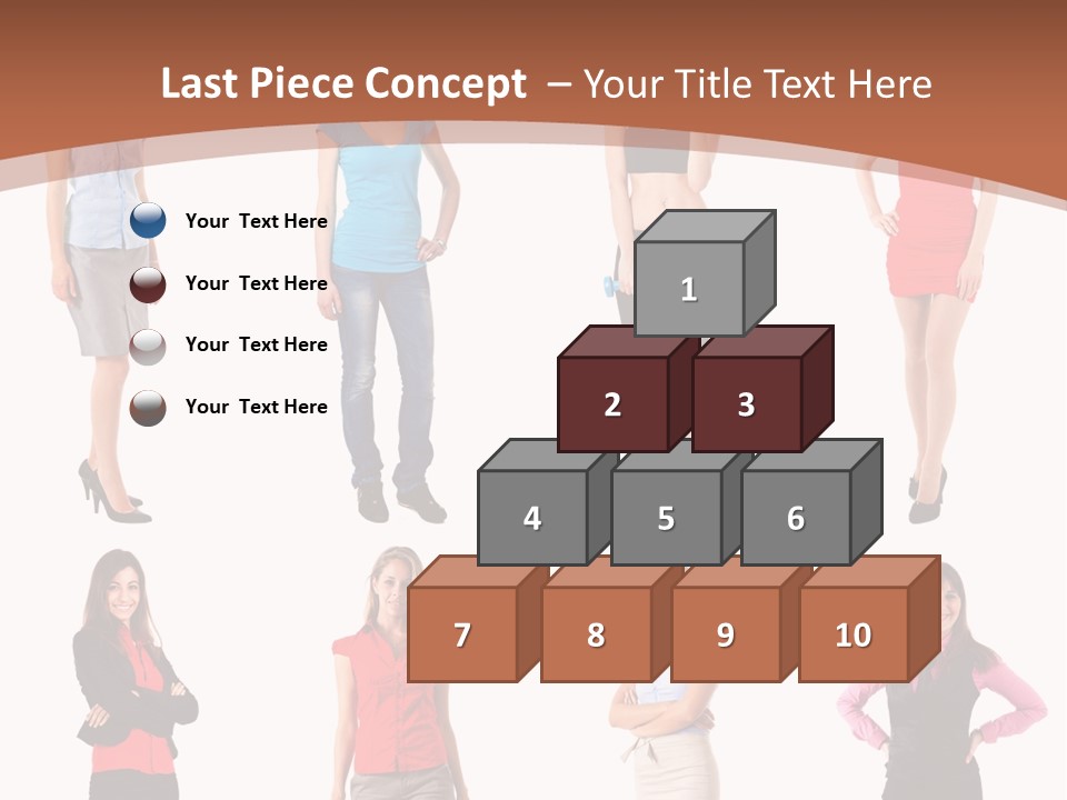 Female Shirt Blue PowerPoint Template