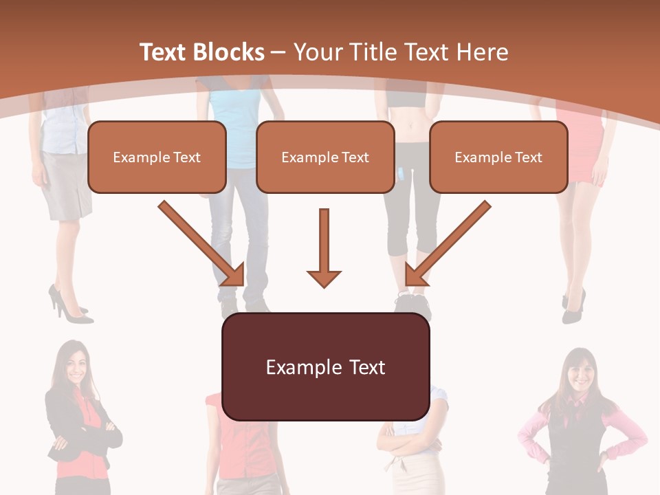 Female Shirt Blue PowerPoint Template