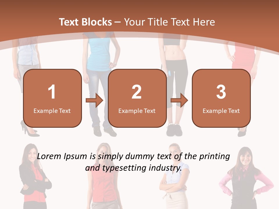 Female Shirt Blue PowerPoint Template