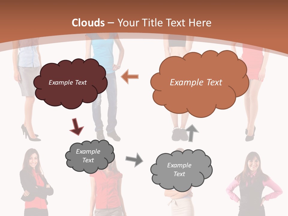 Female Shirt Blue PowerPoint Template