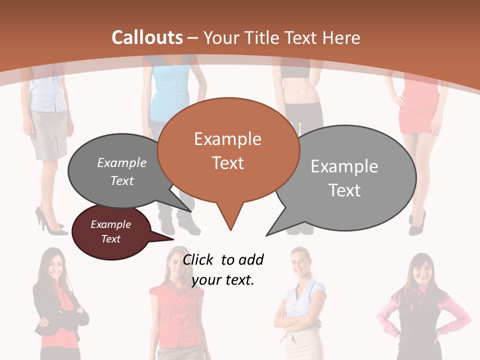 Female Shirt Blue PowerPoint Template