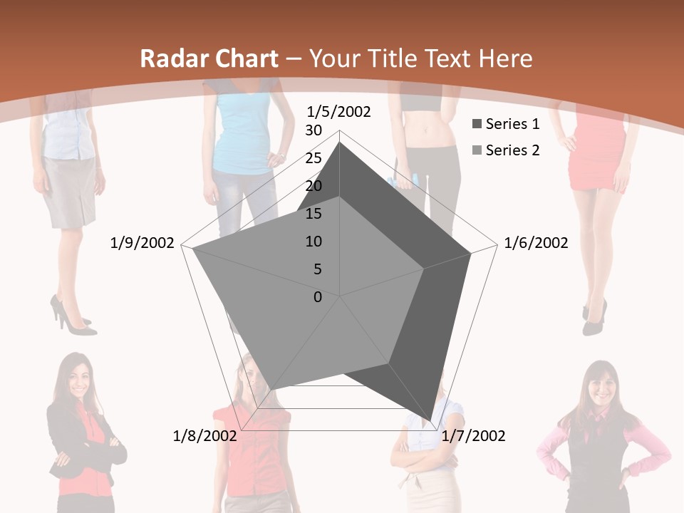 Female Shirt Blue PowerPoint Template