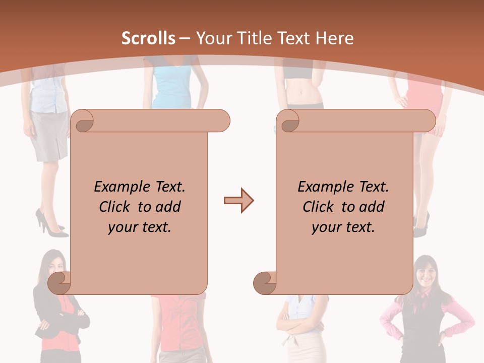 Female Shirt Blue PowerPoint Template