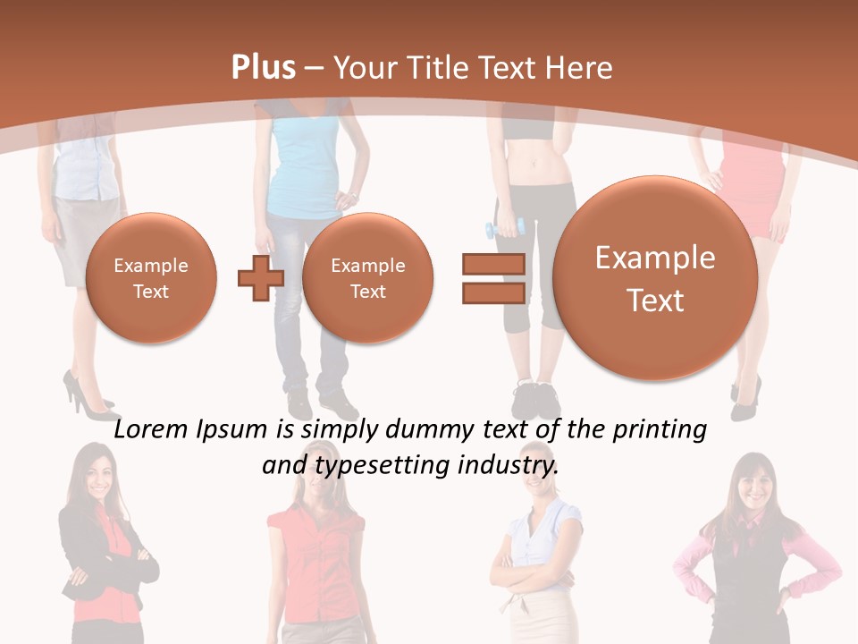 Female Shirt Blue PowerPoint Template