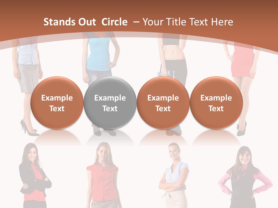 Female Shirt Blue PowerPoint Template