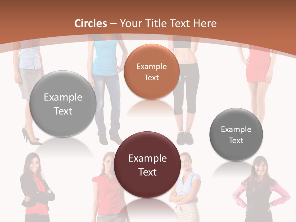 Female Shirt Blue PowerPoint Template