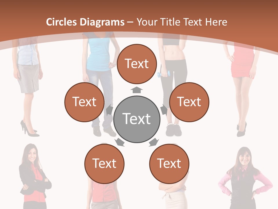 Female Shirt Blue PowerPoint Template