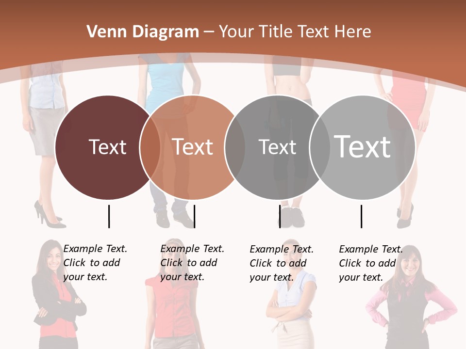 Female Shirt Blue PowerPoint Template