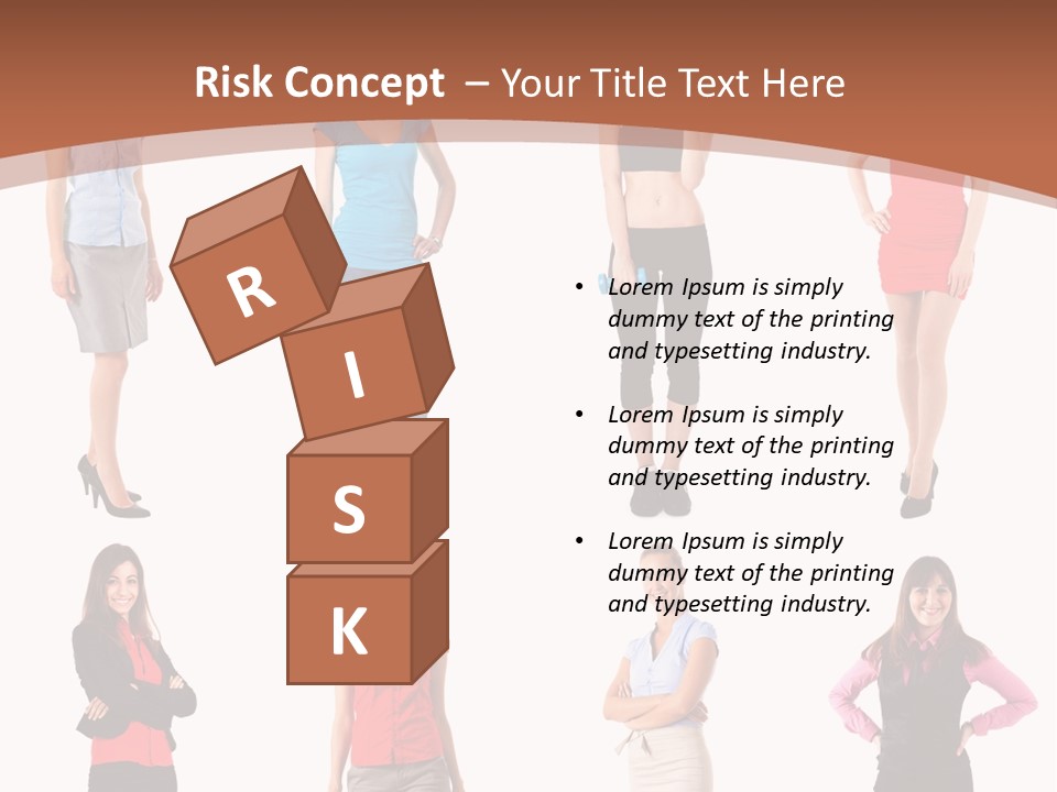 Female Shirt Blue PowerPoint Template