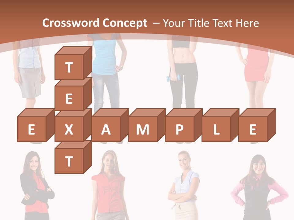 Female Shirt Blue PowerPoint Template