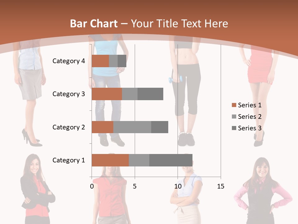 Female Shirt Blue PowerPoint Template