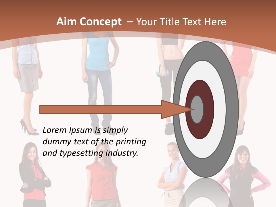 Female Shirt Blue PowerPoint Template