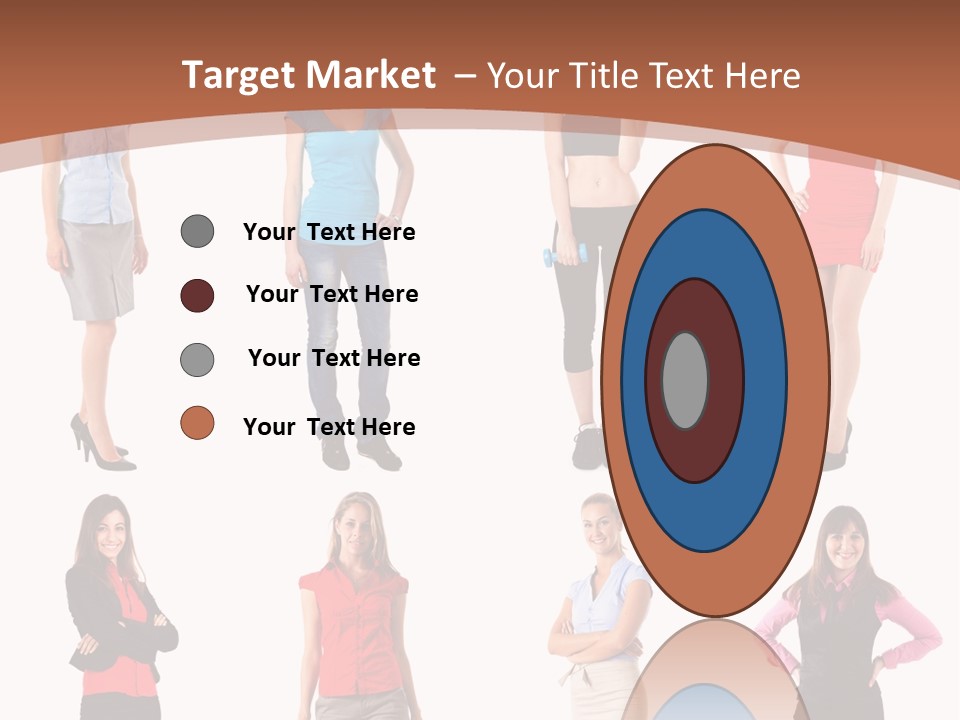 Female Shirt Blue PowerPoint Template