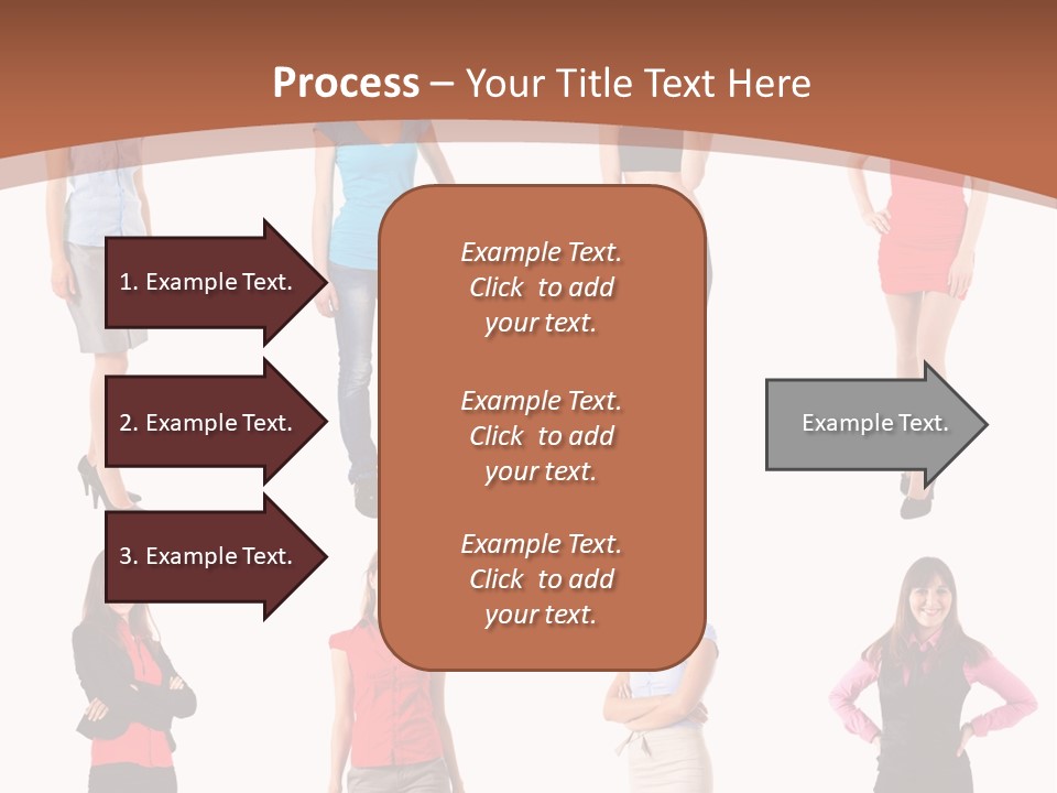 Female Shirt Blue PowerPoint Template