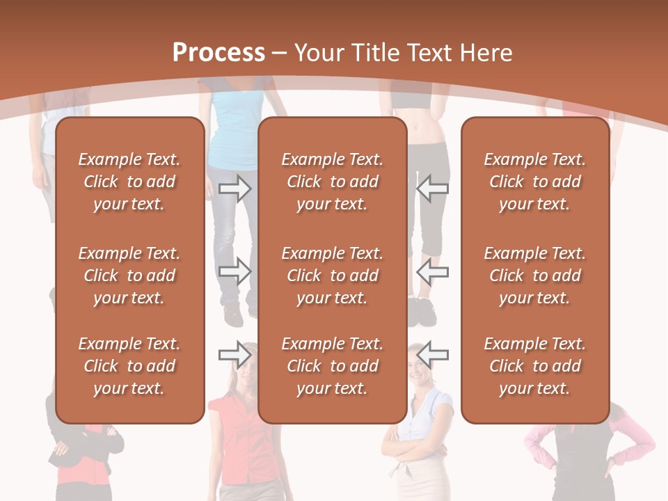 Female Shirt Blue PowerPoint Template