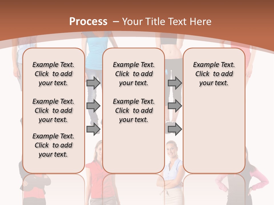 Female Shirt Blue PowerPoint Template