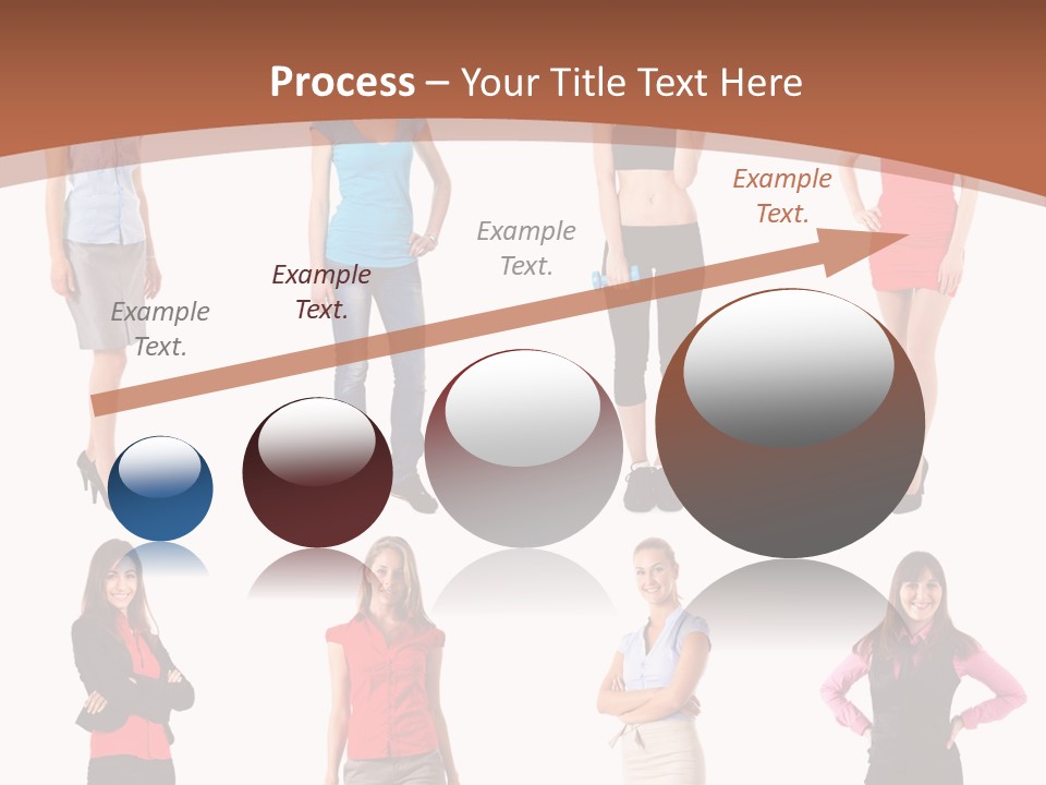 Female Shirt Blue PowerPoint Template