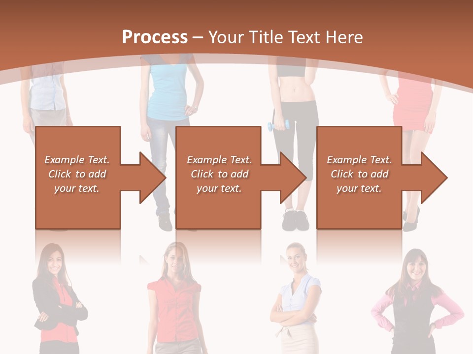 Female Shirt Blue PowerPoint Template