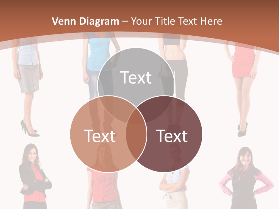 Female Shirt Blue PowerPoint Template