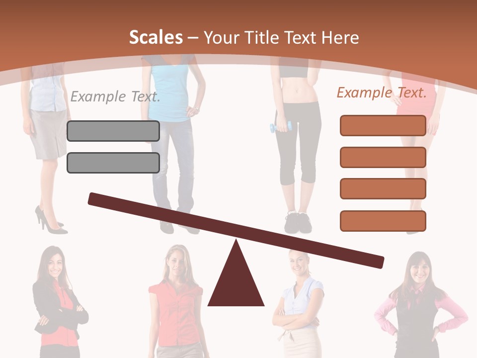 Female Shirt Blue PowerPoint Template