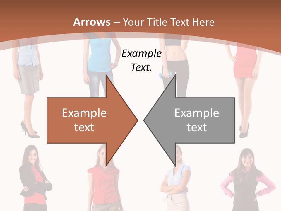 Female Shirt Blue PowerPoint Template