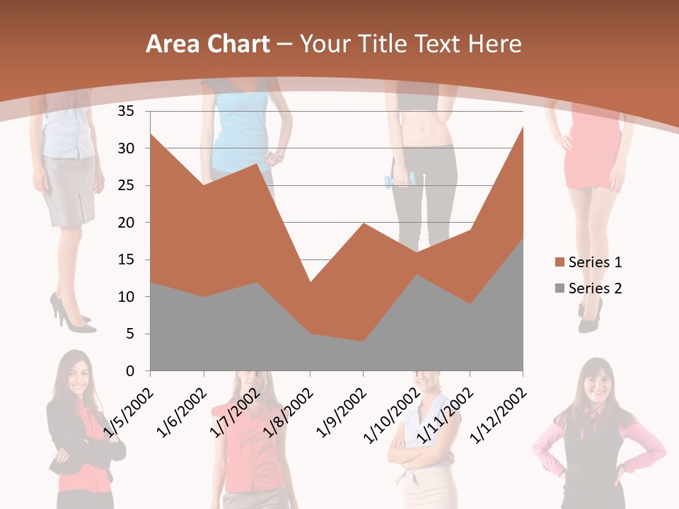 Female Shirt Blue PowerPoint Template